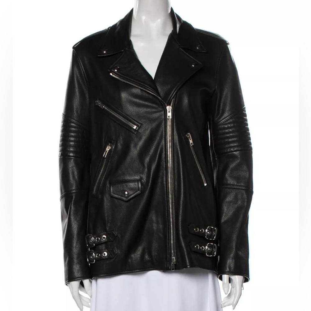 Alexander Wang classic leather biker jacket (size 0)
